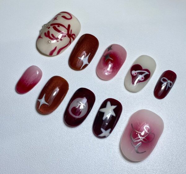 💅 Set Kuku Palsu - Sweetberry Romance Edition