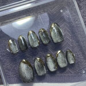 💅 Set Kuku Palsu - Midnight Chrome Series